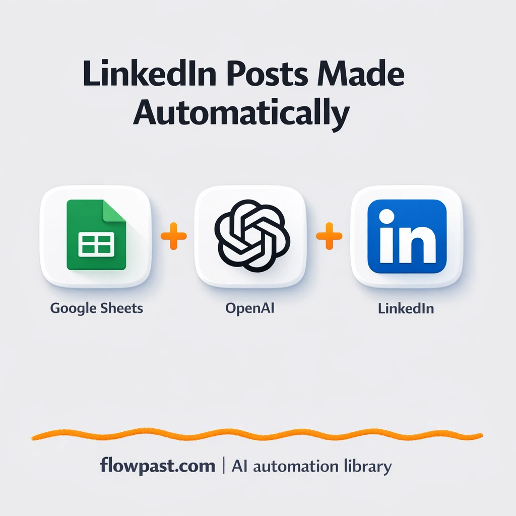 Google Sheets + LinkedIn: posts published from ideas - n8n workflow automation template