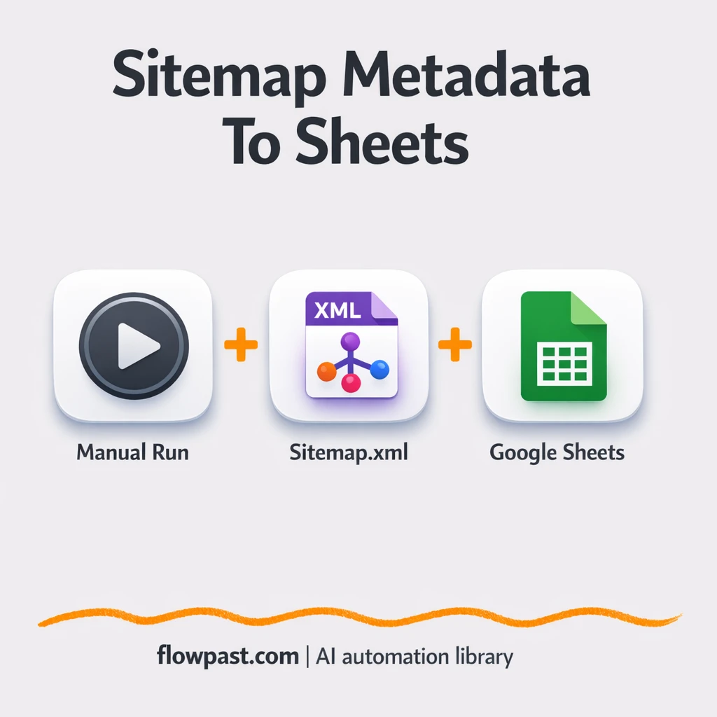 Sitemap to Google Sheets, clean SEO metadata fast - n8n workflow automation template