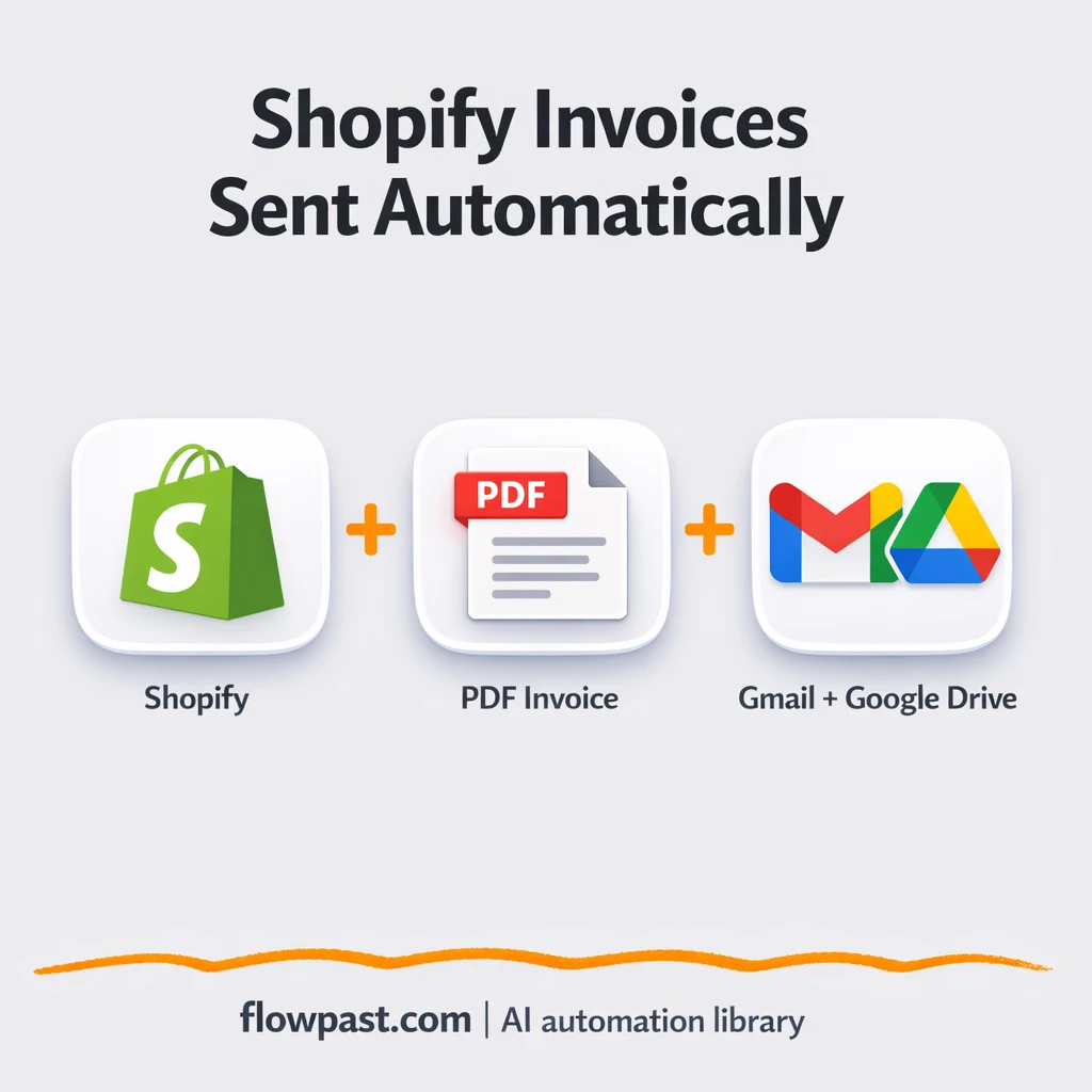 Shopify to Google Drive, invoices filed and sent - n8n workflow automation template