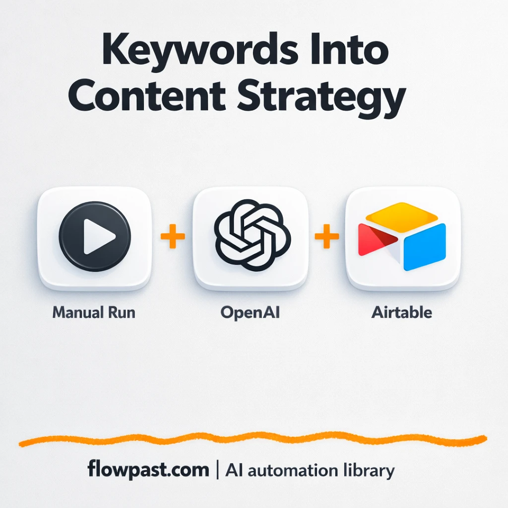 Airtable + OpenAI, keyword clusters ready to publish - n8n workflow automation template