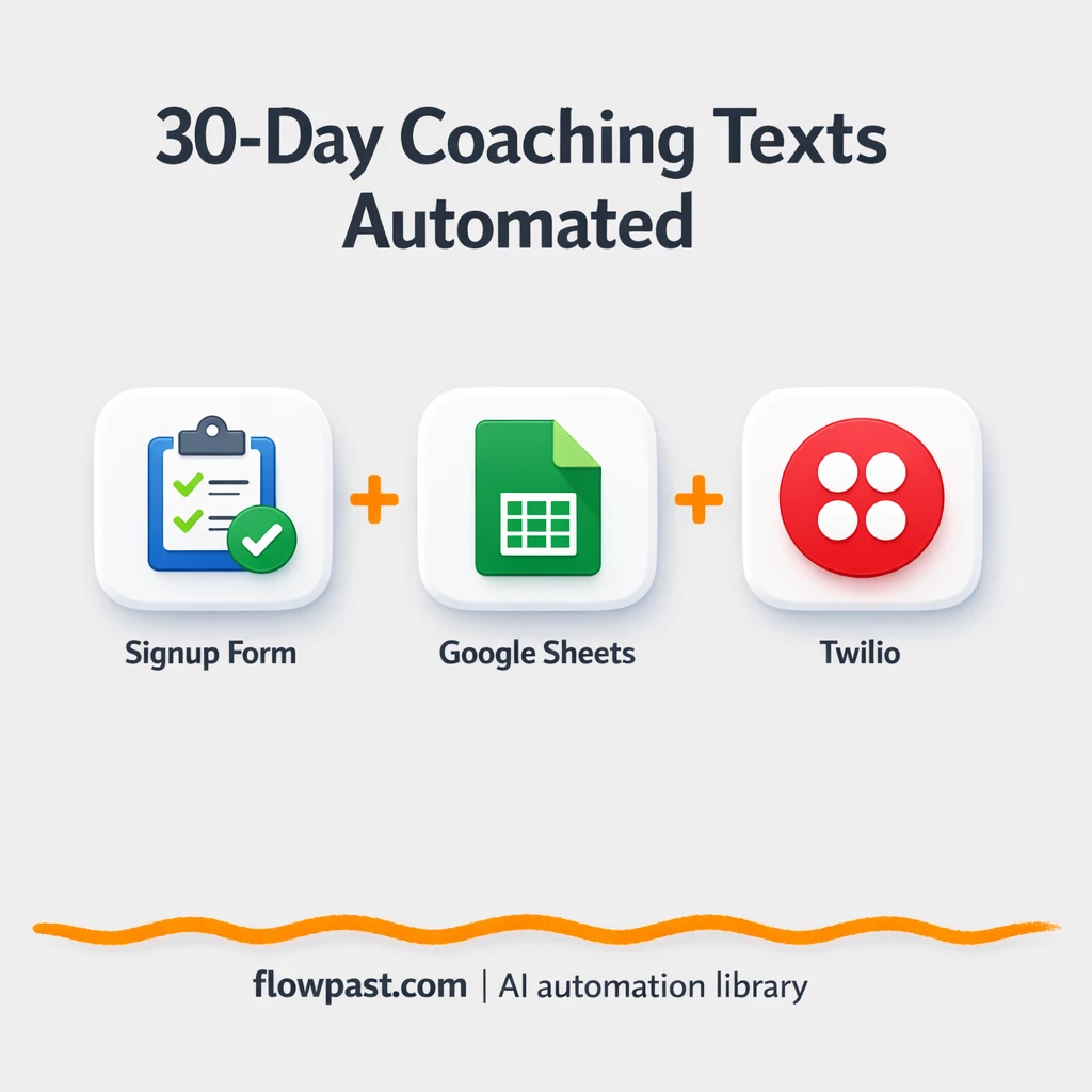 Google Sheets + Twilio, coach onboarding texts sent - n8n workflow automation template
