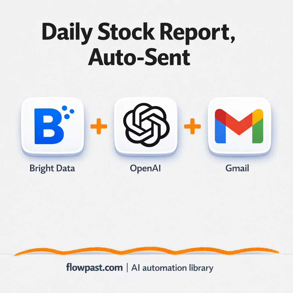 Bright Data to Gmail, daily stock digests delivered - n8n workflow automation template
