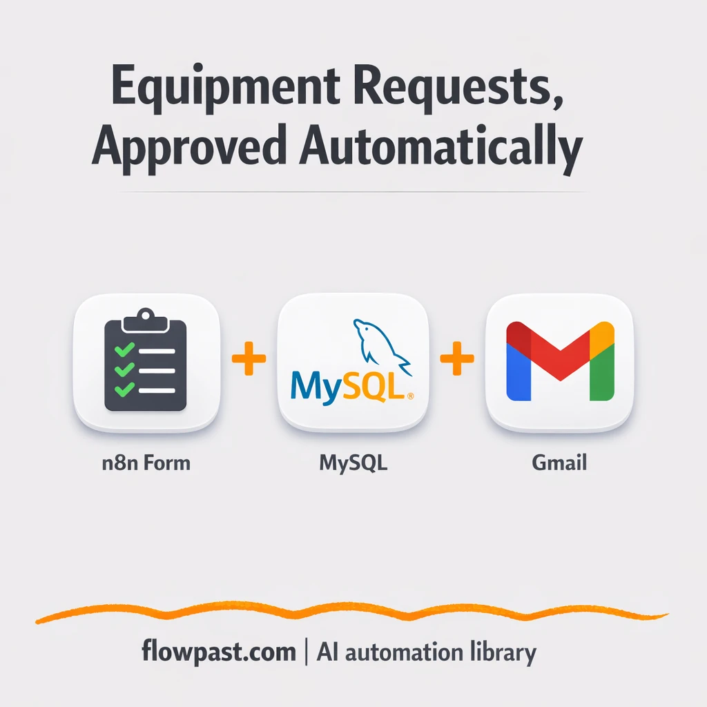 MySQL + Gmail: clean equipment approvals, no chasing - n8n workflow automation template
