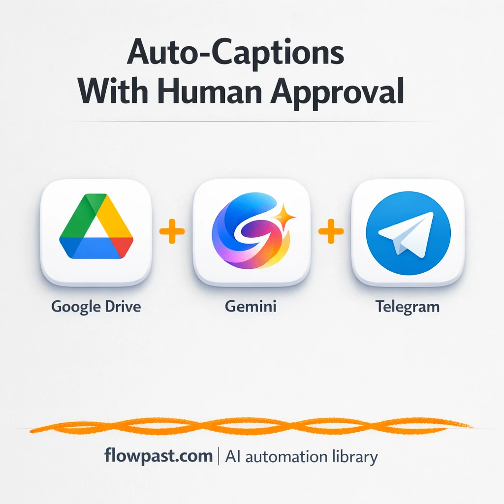 Google Drive + Telegram: approve tweets before posting - n8n workflow automation template