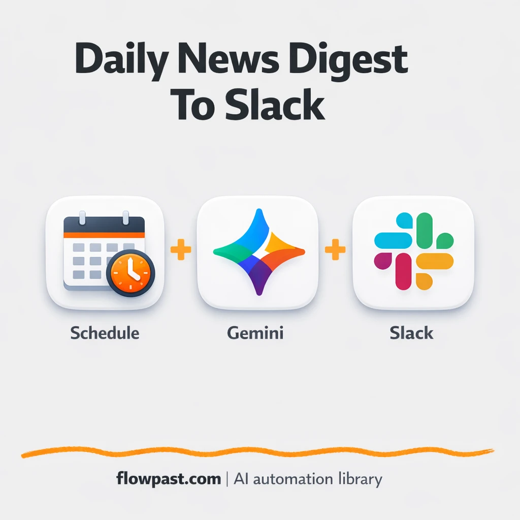 Slack + Gemini: a daily news digest your team reads - n8n workflow automation template