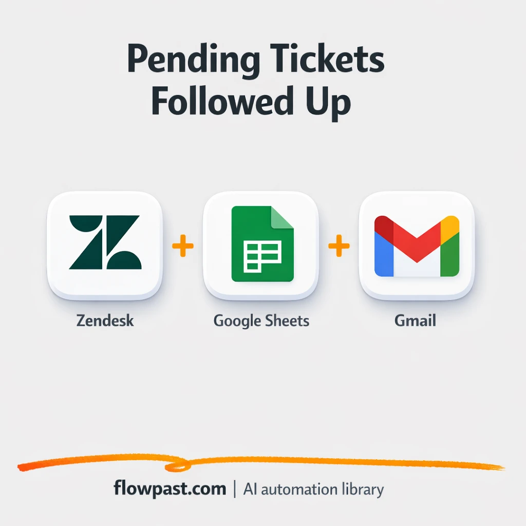 Zendesk + Google Sheets: track pending ticket follow ups - n8n workflow automation template