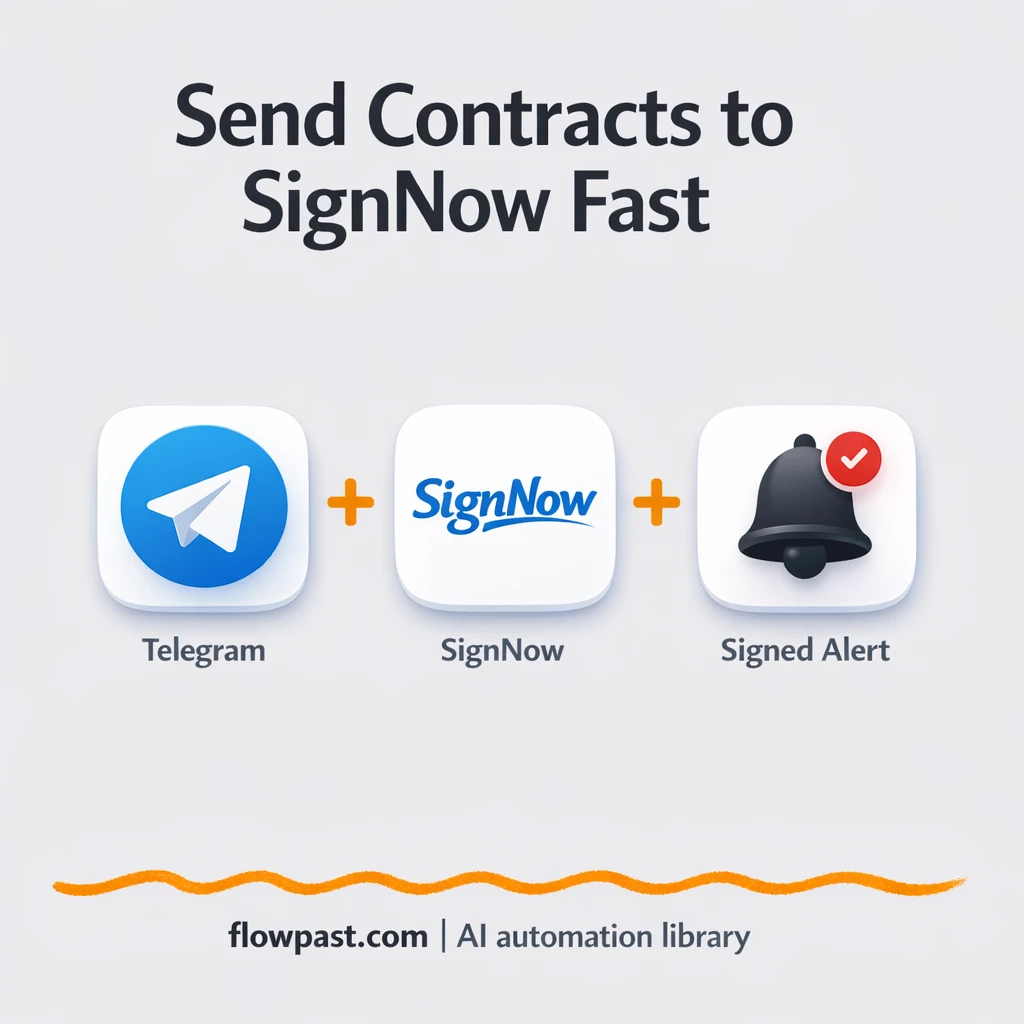 SignNow meets Telegram for faster contract signatures - n8n workflow automation template