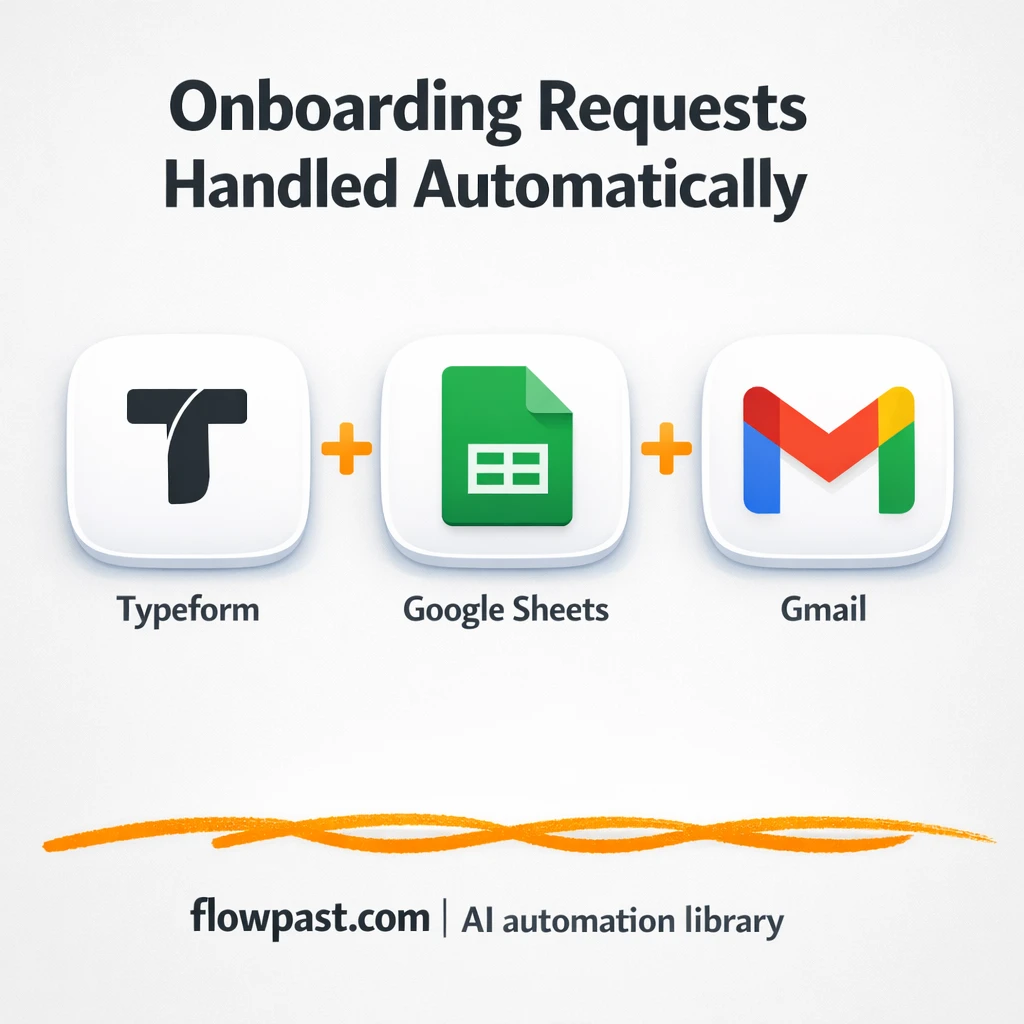 Typeform to Gmail, polished onboarding emails sent - n8n workflow automation template