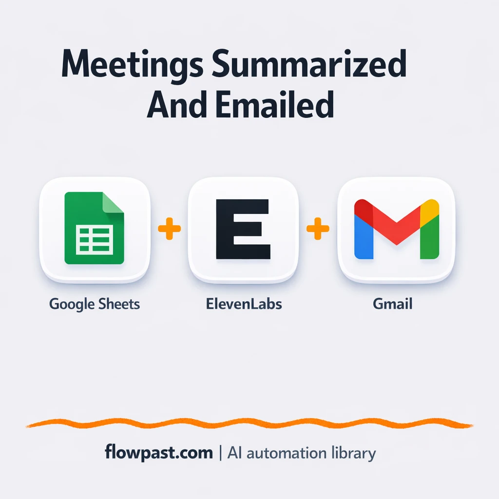 Google Sheets to Google Docs, meeting recaps ready - n8n workflow automation template