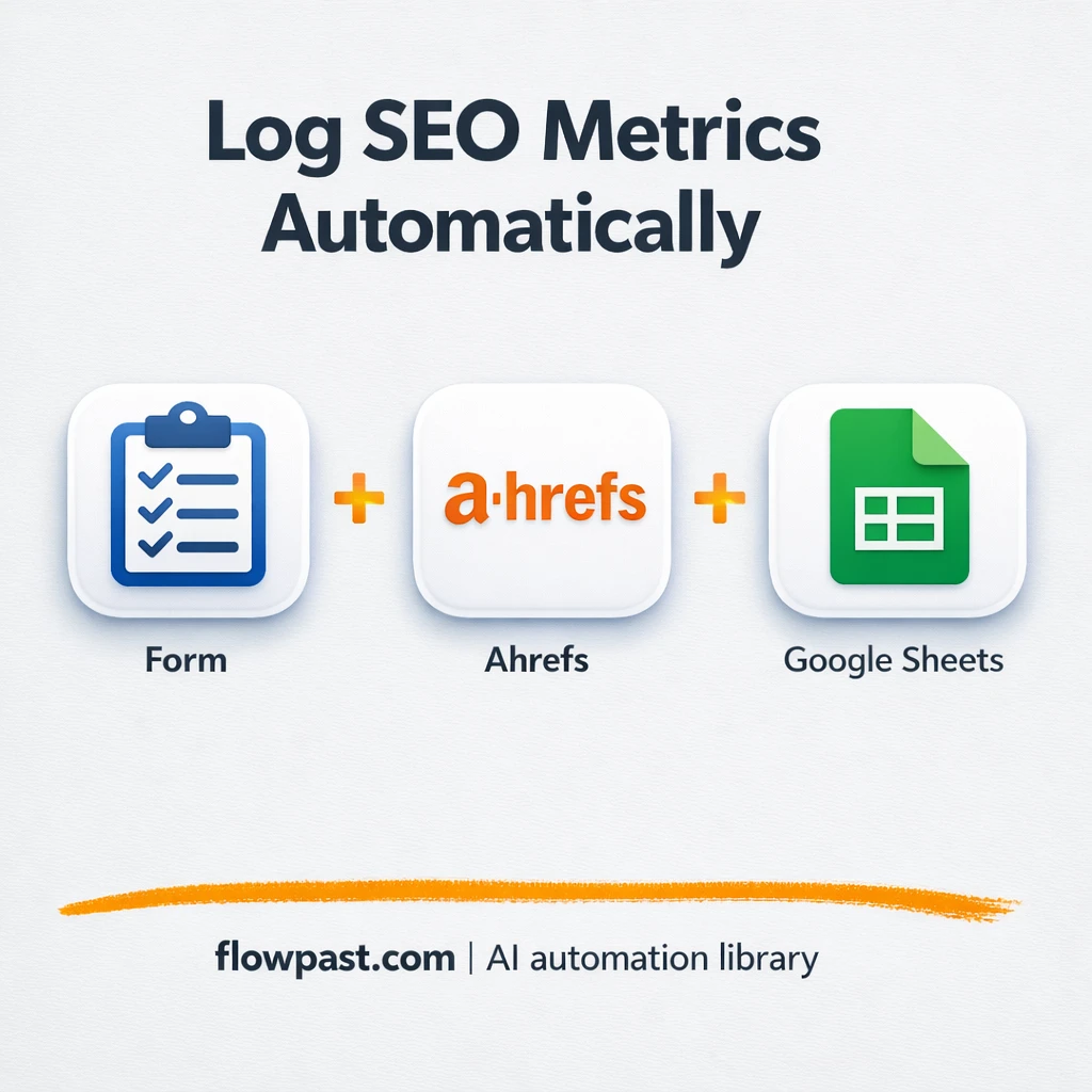 RapidAPI to Google Sheets, logged SEO metrics - n8n workflow automation template