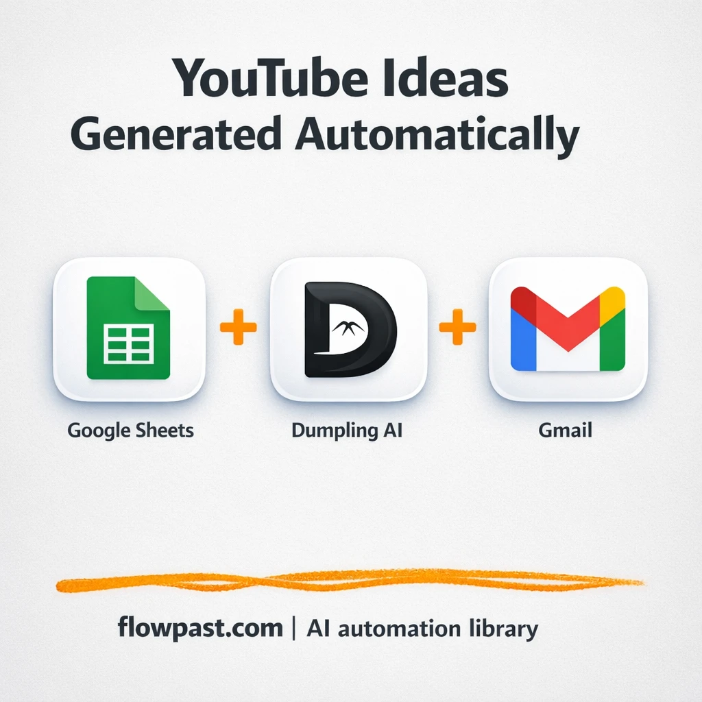 YouTube to Google Sheets, a steady video idea backlog - n8n workflow automation template