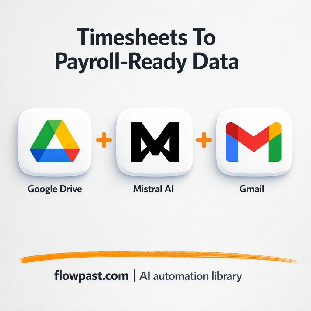 Google Drive to Gmail, clean timesheet approvals - n8n workflow automation template