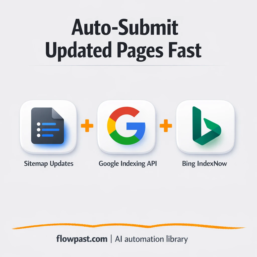 Google Search Console + Bing IndexNow, faster indexing - n8n workflow automation template