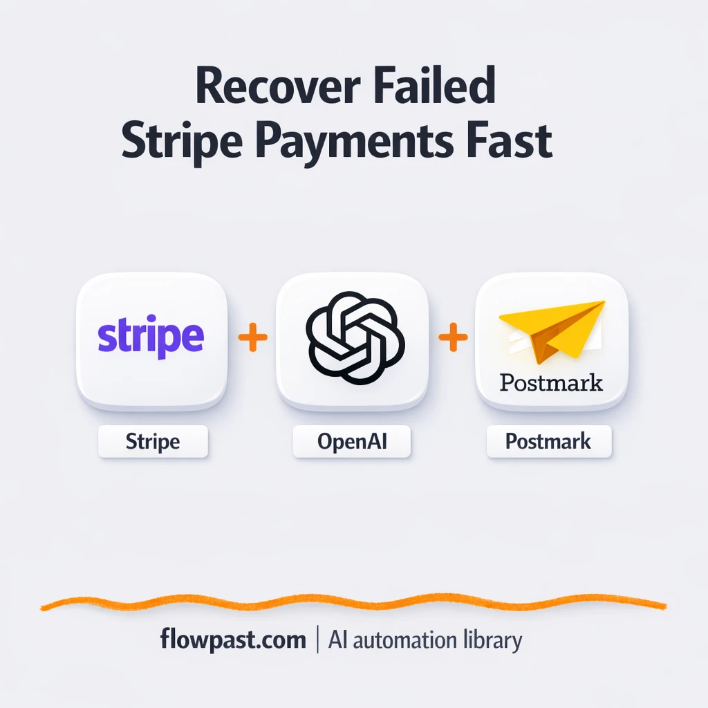 Stripe + Postmark: recover failed payments by email - n8n workflow automation template