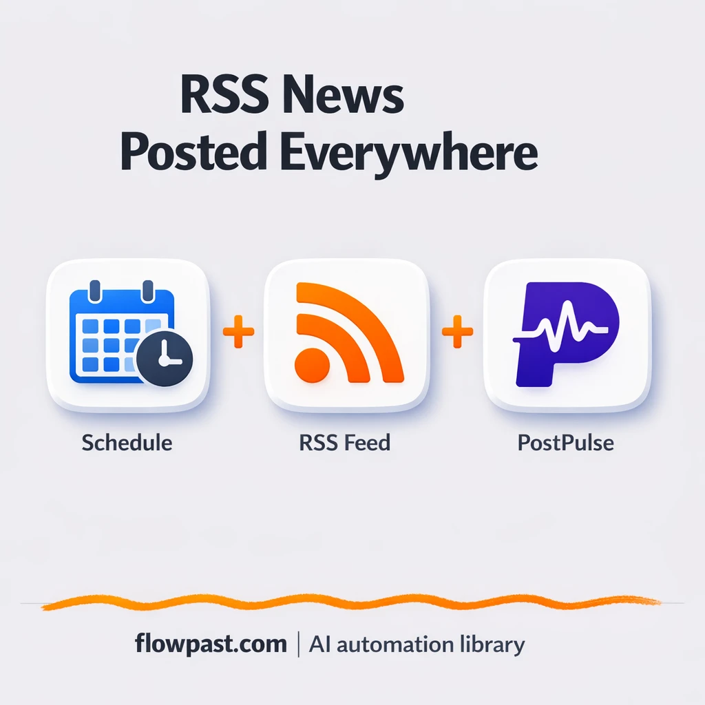 RSS to PostPulse, consistent social posts everywhere - n8n workflow automation template