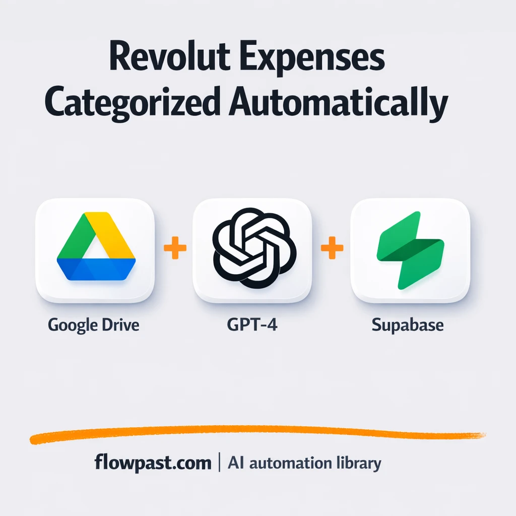 Google Drive to Supabase, clean Revolut expenses - n8n workflow automation template