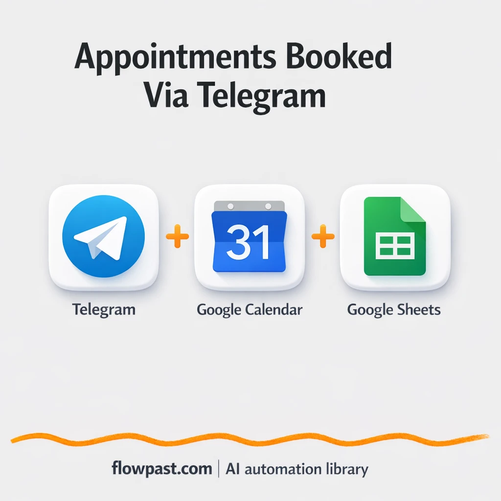 Telegram + Google Calendar bookings, logged to Sheets - n8n workflow automation template