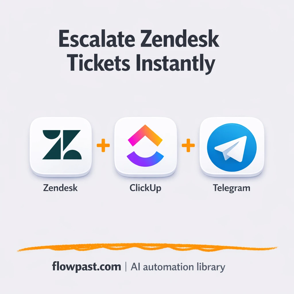 Zendesk to ClickUp, escalations your team never misses - n8n workflow automation template