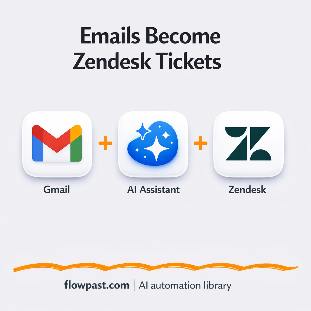 Gmail to Zendesk, clean tickets logged in Sheets - n8n workflow automation template