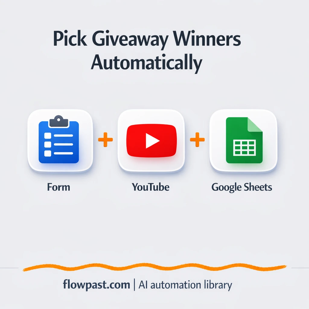 YouTube to Google Sheets, fair giveaway winners - n8n workflow automation template