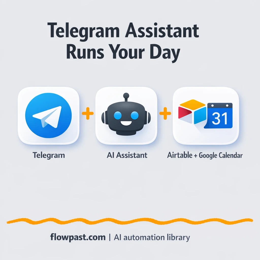 Telegram + Google Calendar: tasks captured in chat - n8n workflow automation template