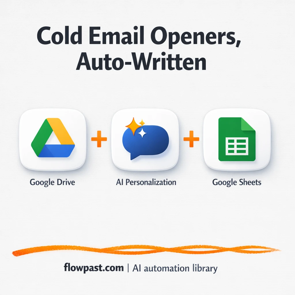 Google Drive to Google Sheets, openers filled in - n8n workflow automation template