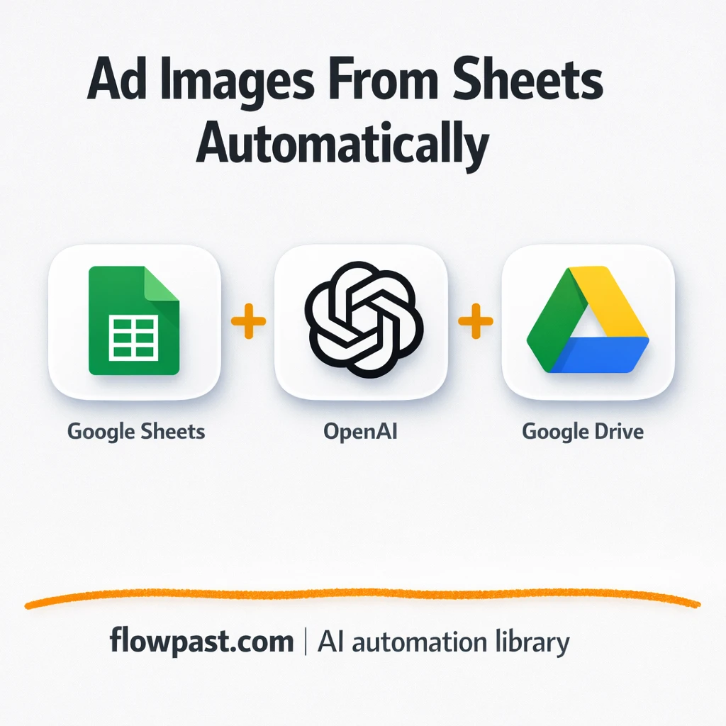 Google Sheets + Google Drive, ad images delivered fast - n8n workflow automation template