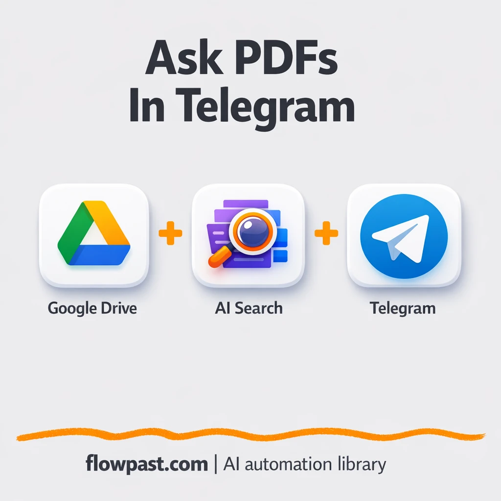 Google Drive PDFs to Telegram, instant doc answers - n8n workflow automation template