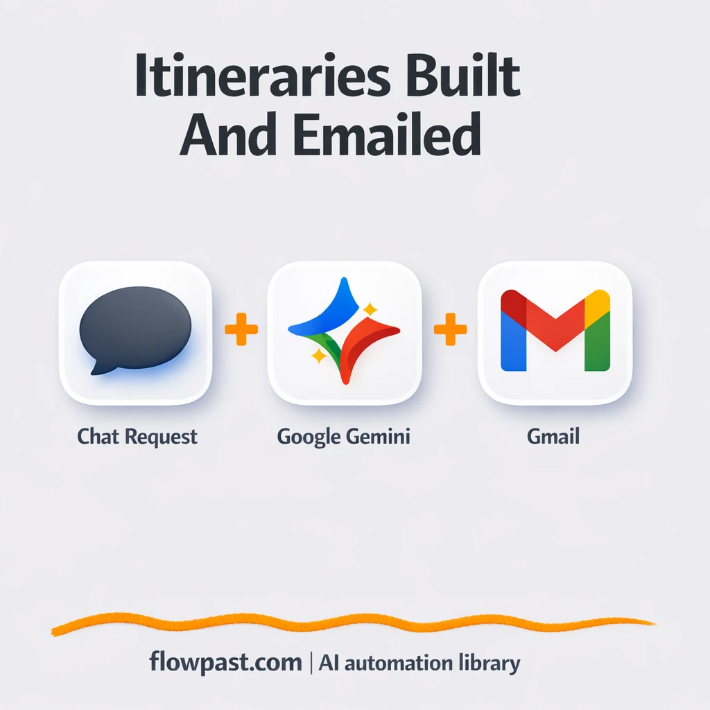Gemini + Gmail: polished travel itineraries fast - n8n workflow automation template