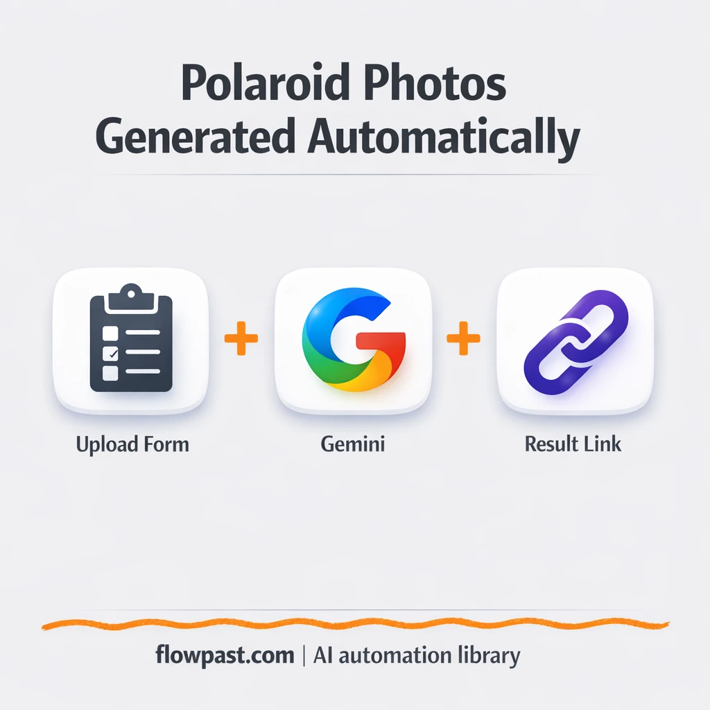 Defapi Gemini + Google Drive, Polaroid looks fast - n8n workflow automation template