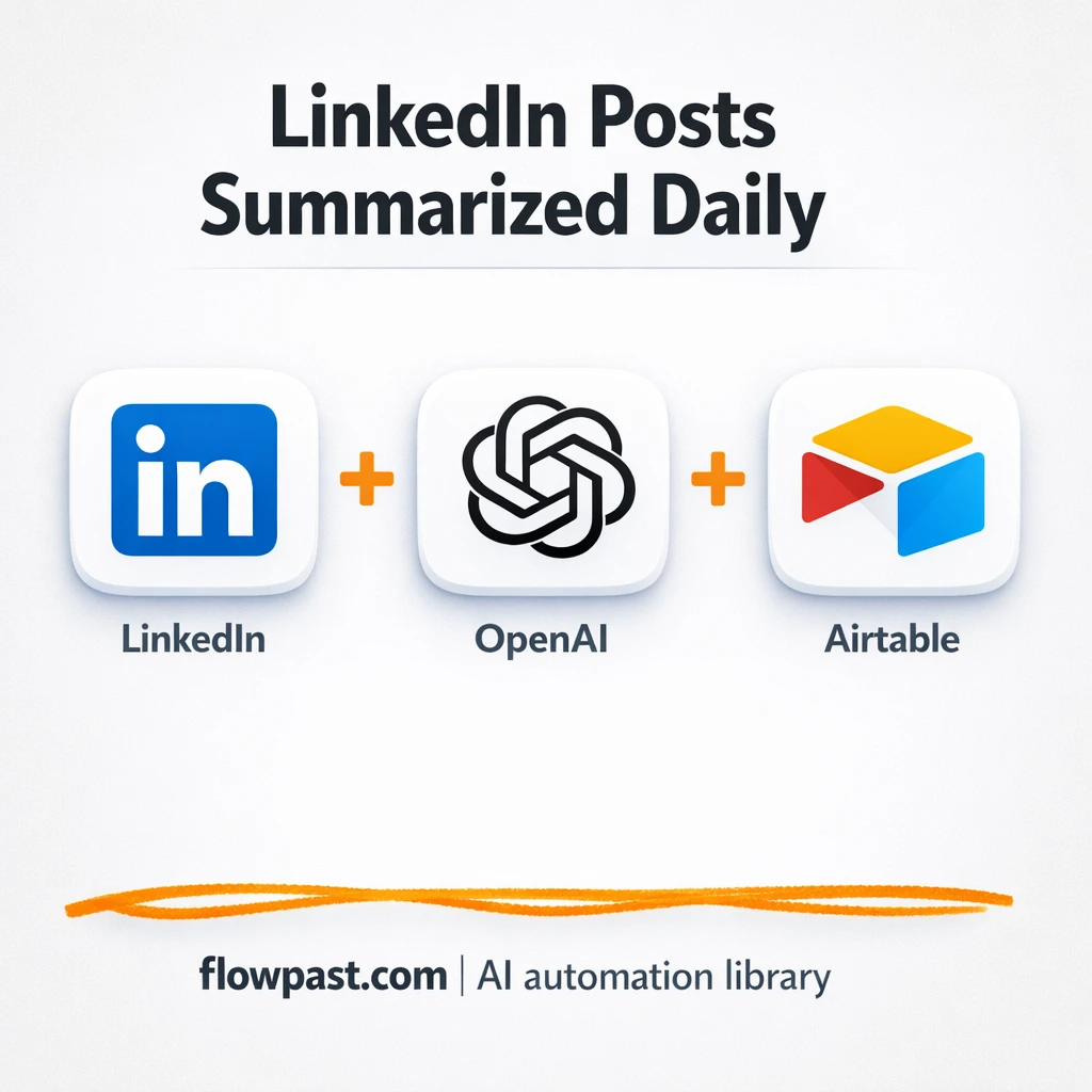 LinkedIn to Airtable, curated digests with Slack alerts - n8n workflow automation template