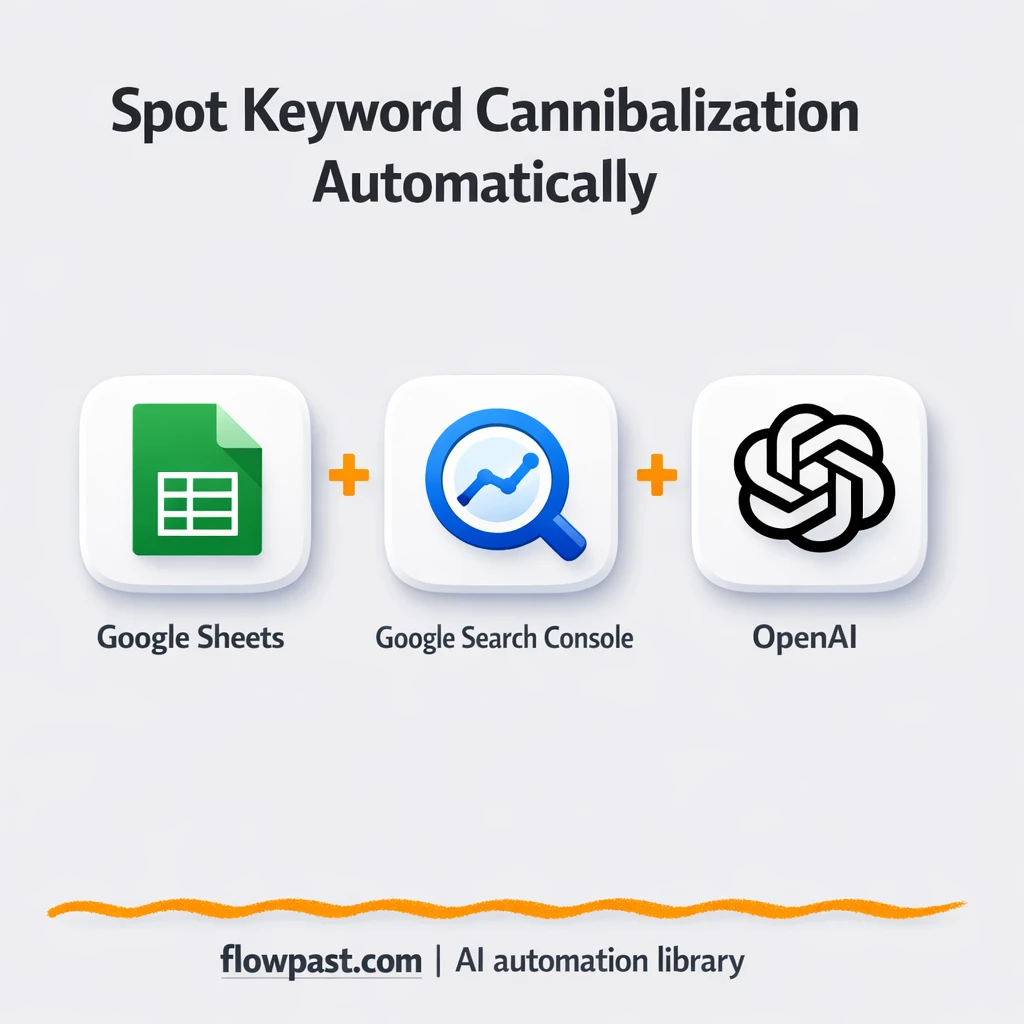 Google Sheets + Search Console: cannibalization alerts - n8n workflow automation template
