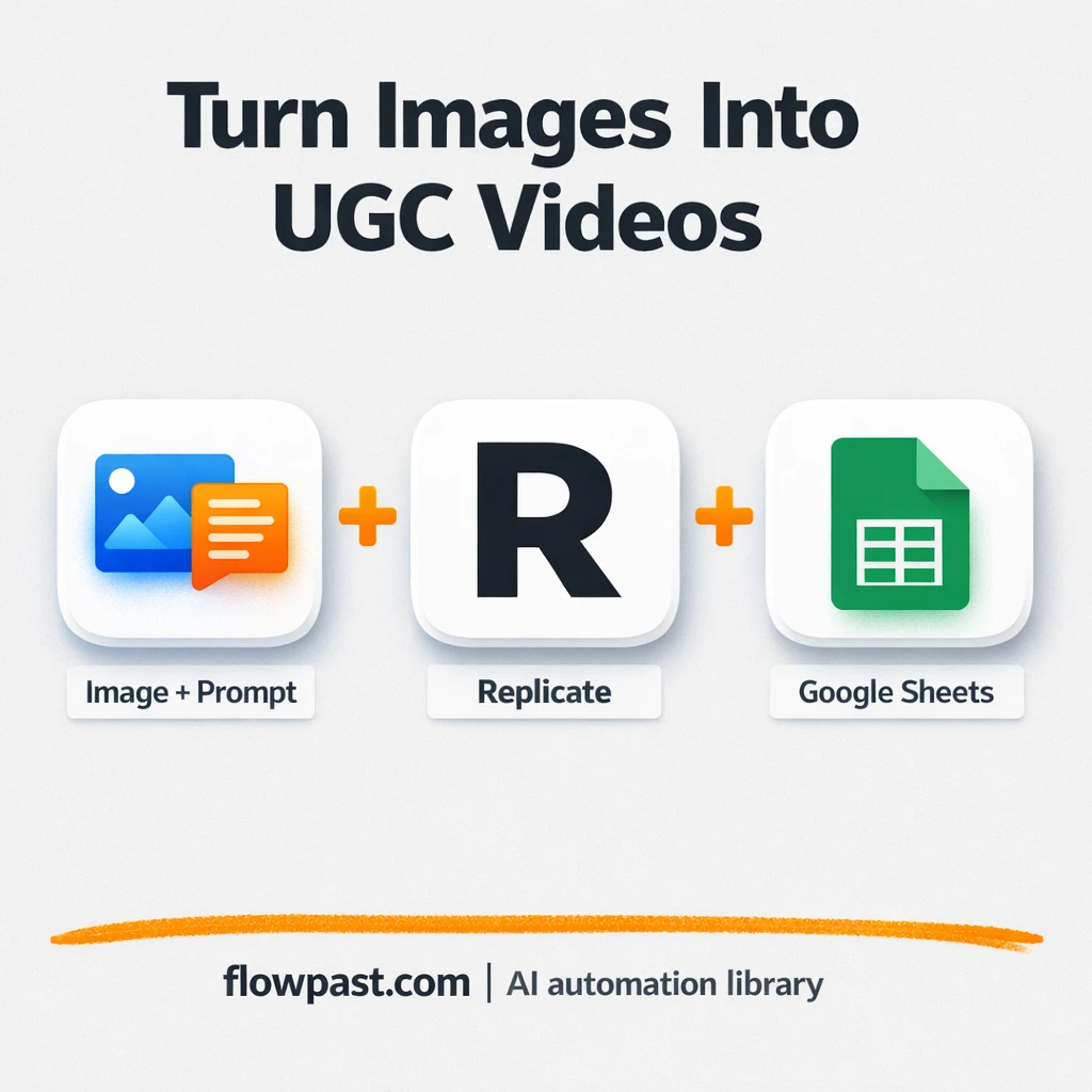 Replicate + Google Sheets: image to video clips fast - n8n workflow automation template
