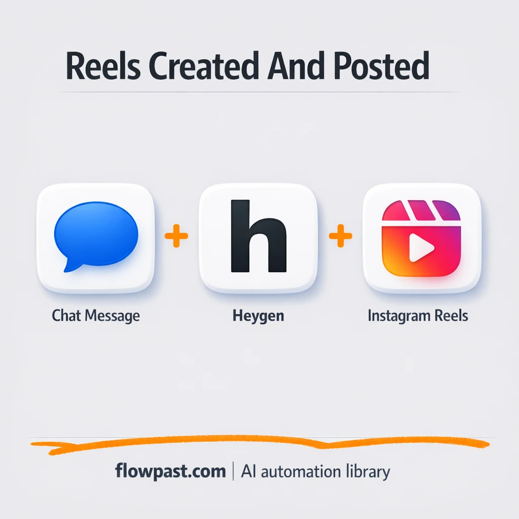 Heygen + Instagram Reels, posts shipped consistently - n8n workflow automation template