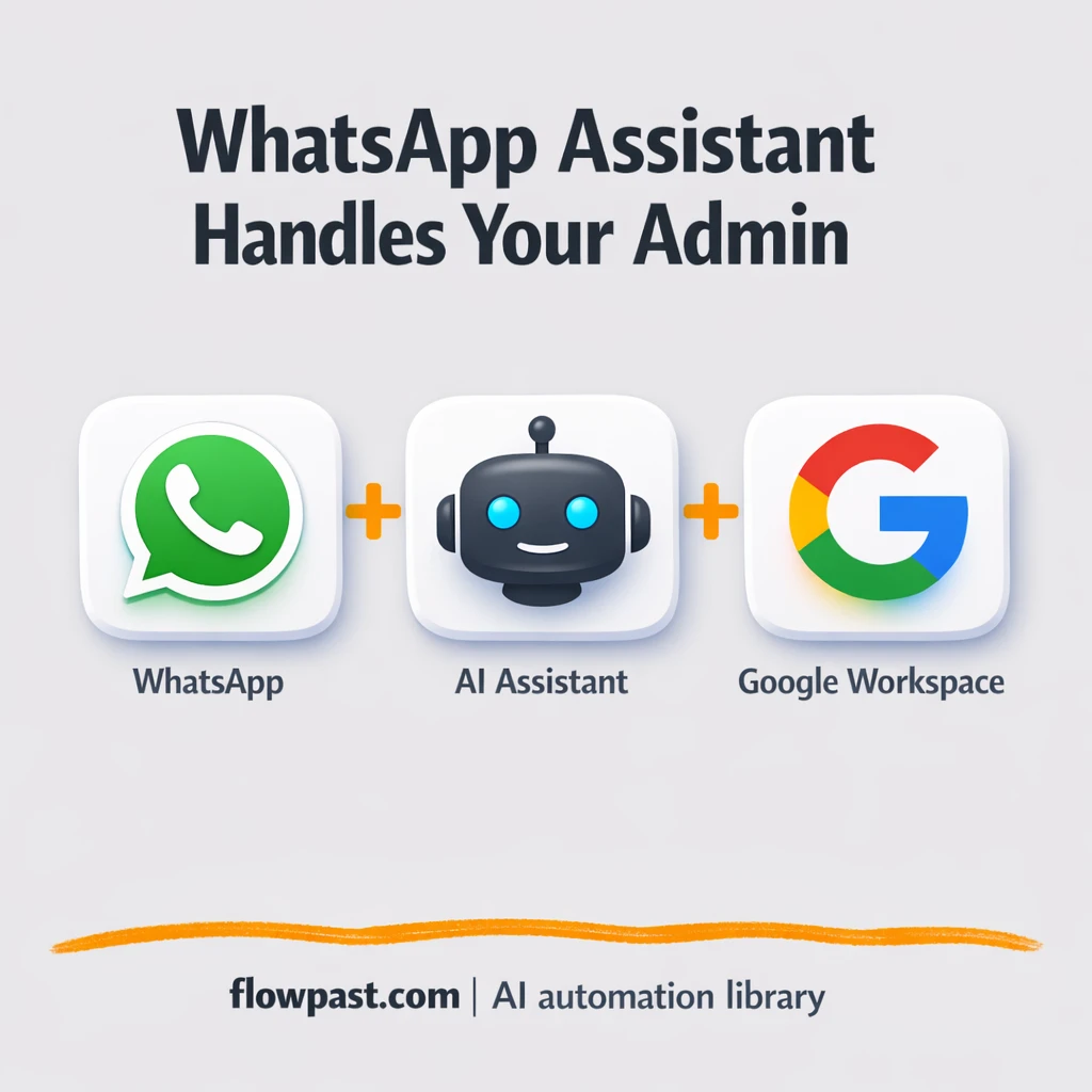 WhatsApp to Gmail, replies and follow ups handled - n8n workflow automation template