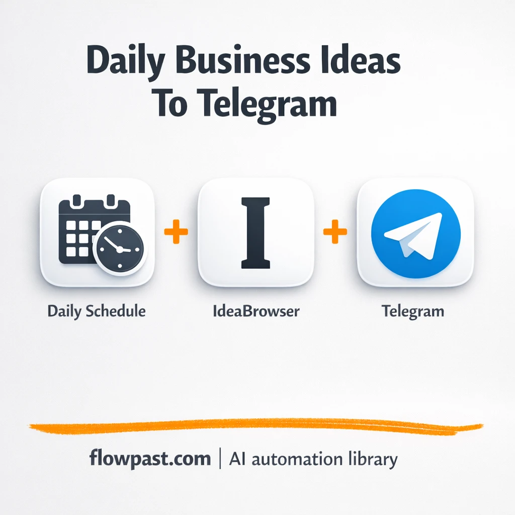 IdeaBrowser to Telegram, daily business ideas delivered - n8n workflow automation template