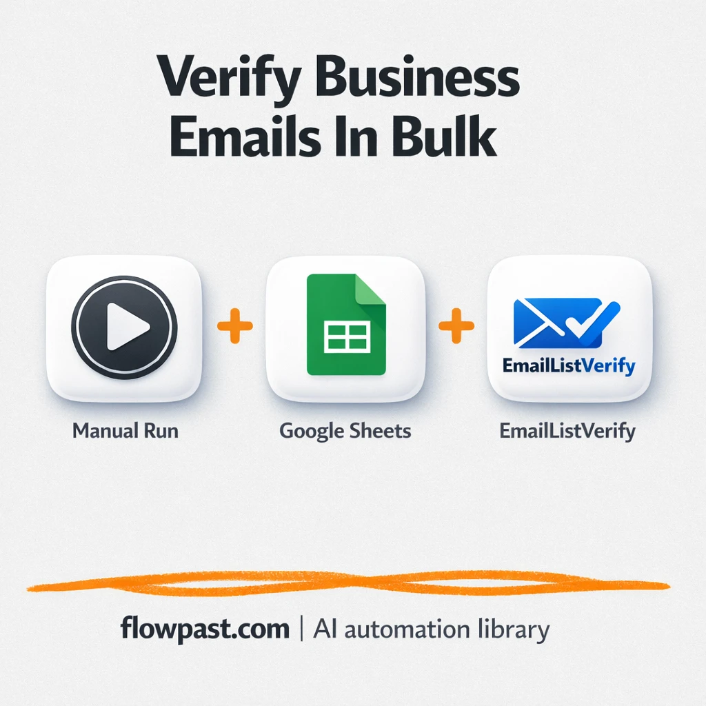Google Sheets + EmailListVerify: validated emails - n8n workflow automation template