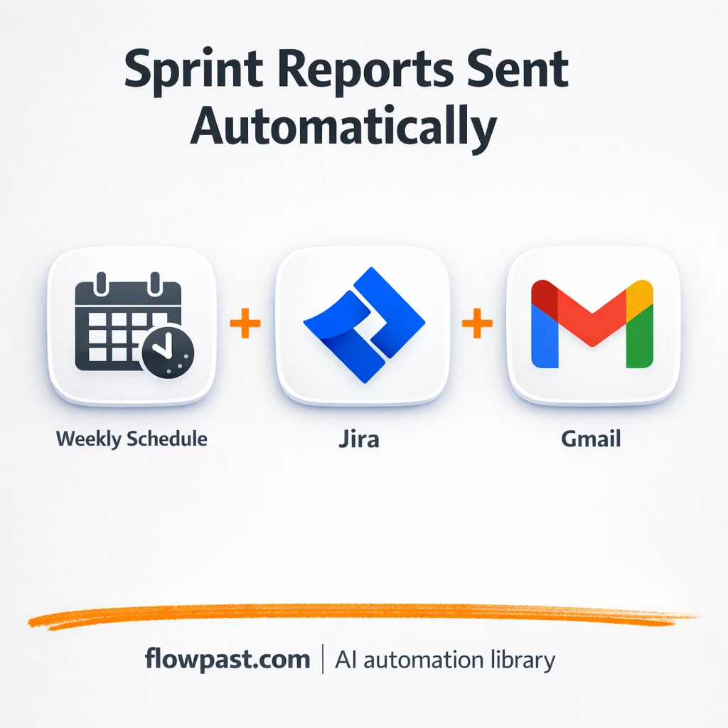 Jira to Gmail, sprint reports sent consistently - n8n workflow automation template