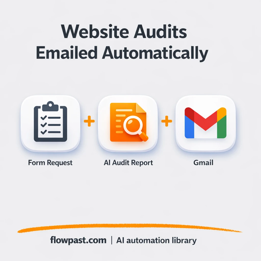 OpenAI to Gmail, website audits sent as reports - n8n workflow automation template