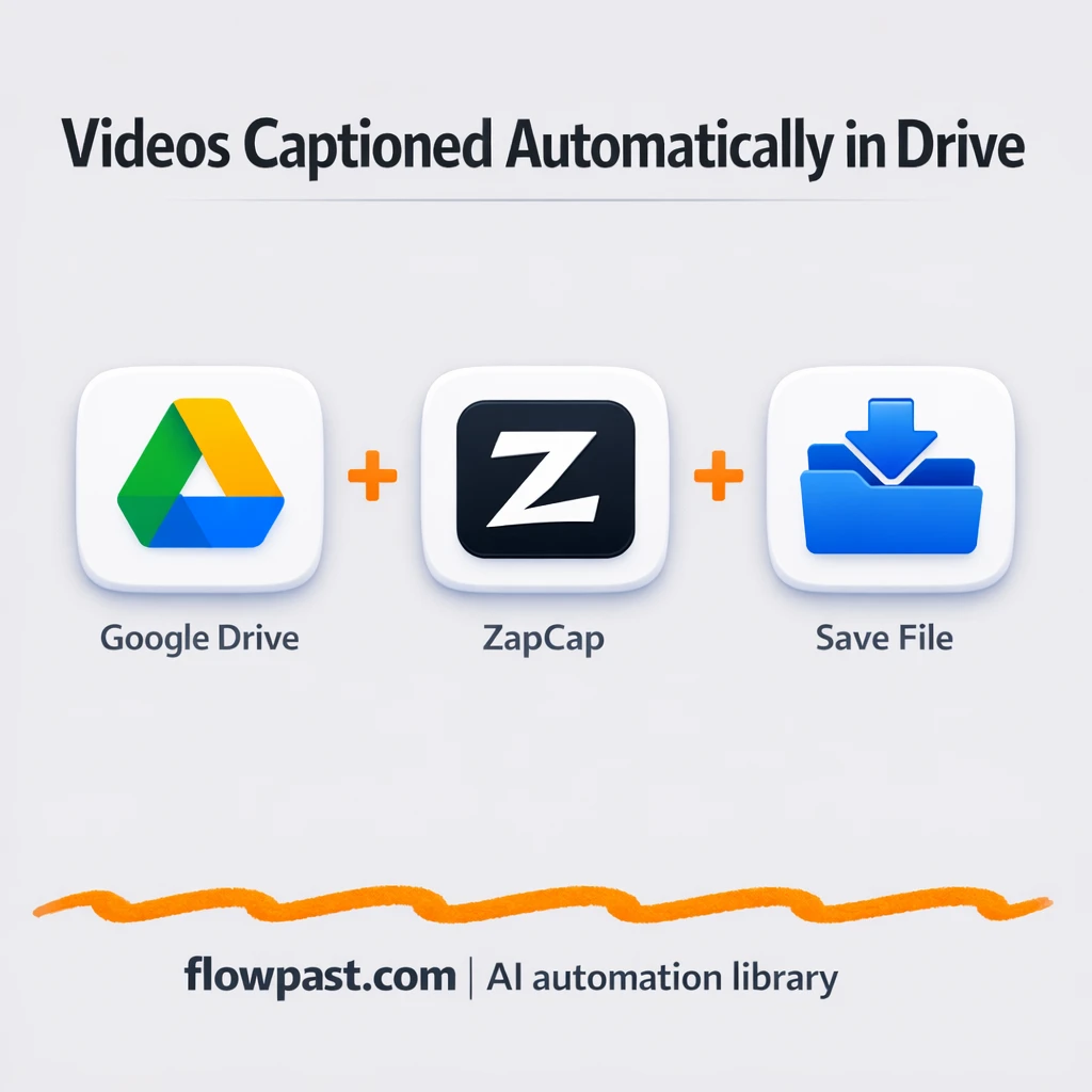 ZapCap to Google Drive, captions delivered ready to post - n8n workflow automation template