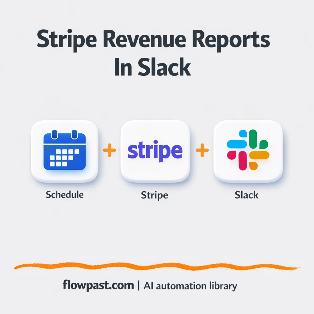Stripe to Slack, clear revenue reports without busywork - n8n workflow automation template