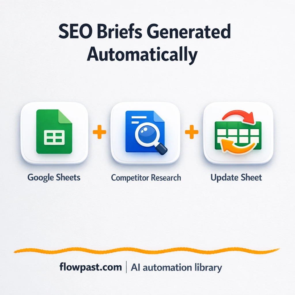 Google Sheets + Claude AI, SEO briefs ready to edit - n8n workflow automation template