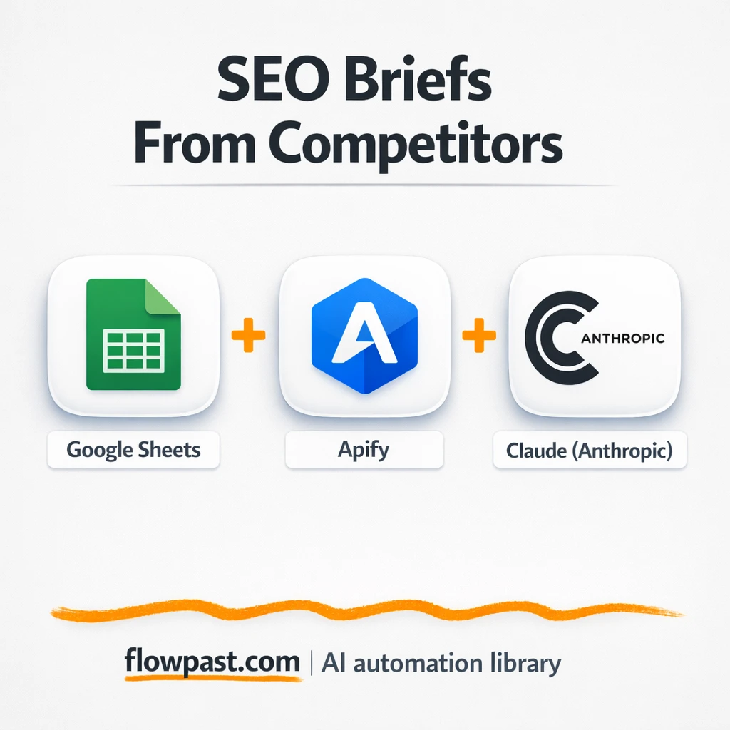 Google Sheets + Claude AI: SEO briefs ready to use - n8n workflow automation template