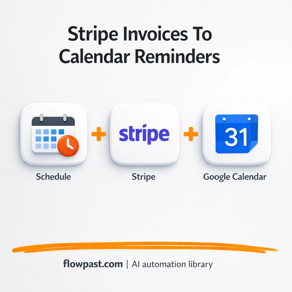 Stripe to Google Calendar, never miss invoice due dates - n8n workflow automation template