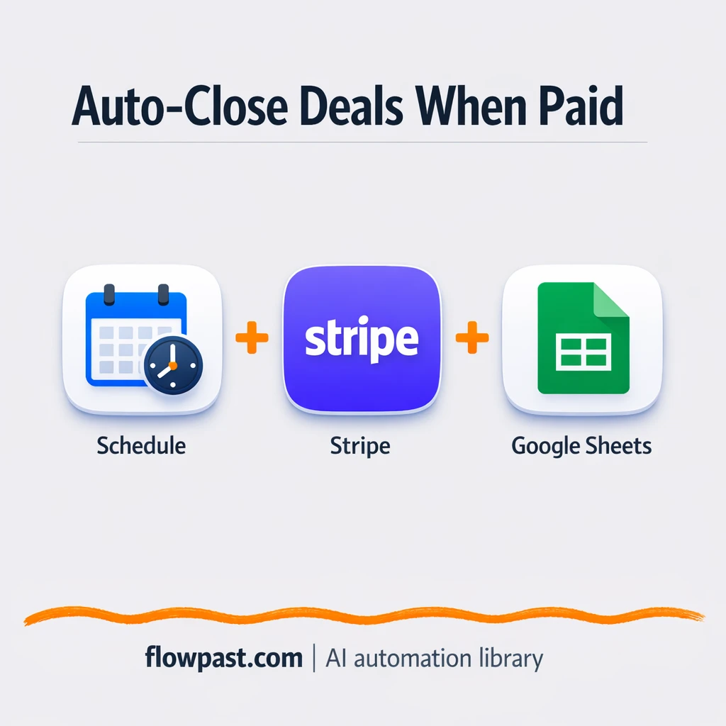 Stripe to Google Sheets, deals close when invoices pay - n8n workflow automation template