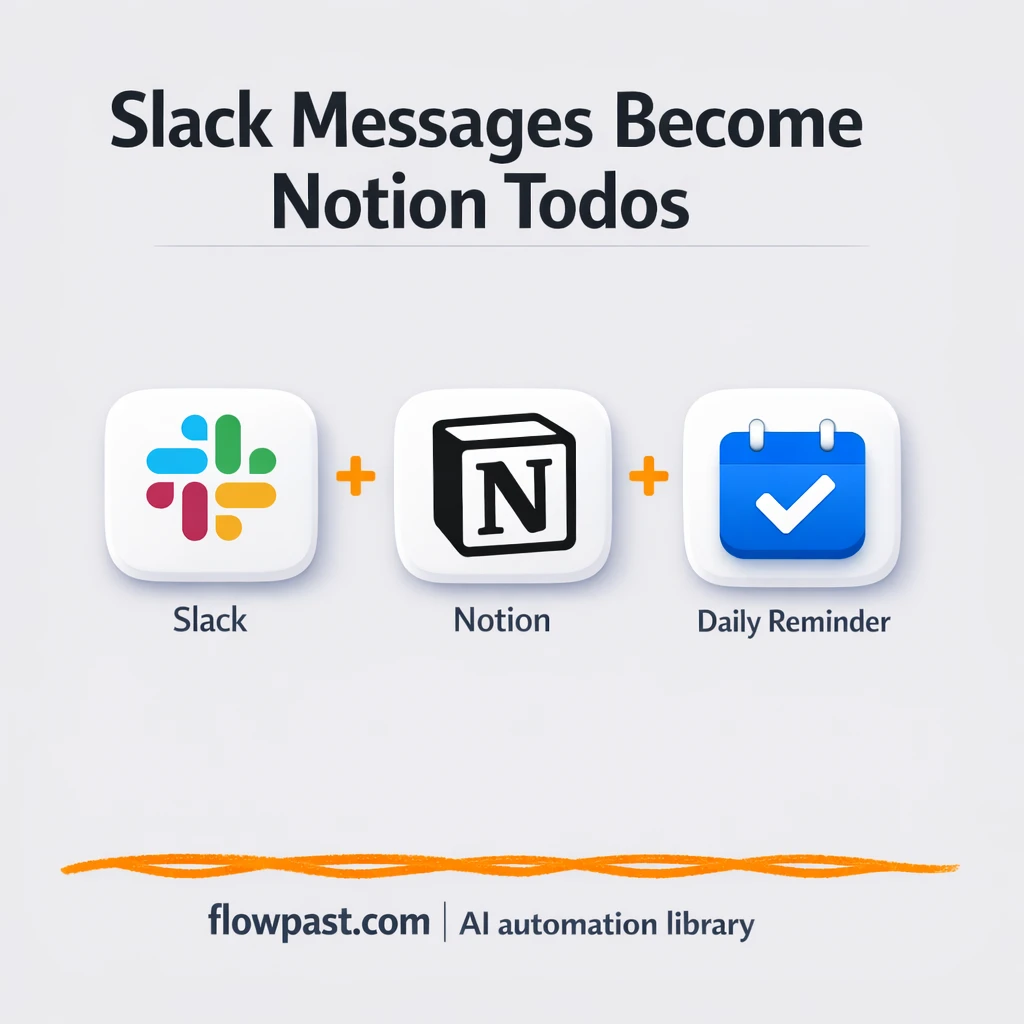 Slack to Notion, turn reactions into clear to dos - n8n workflow automation template