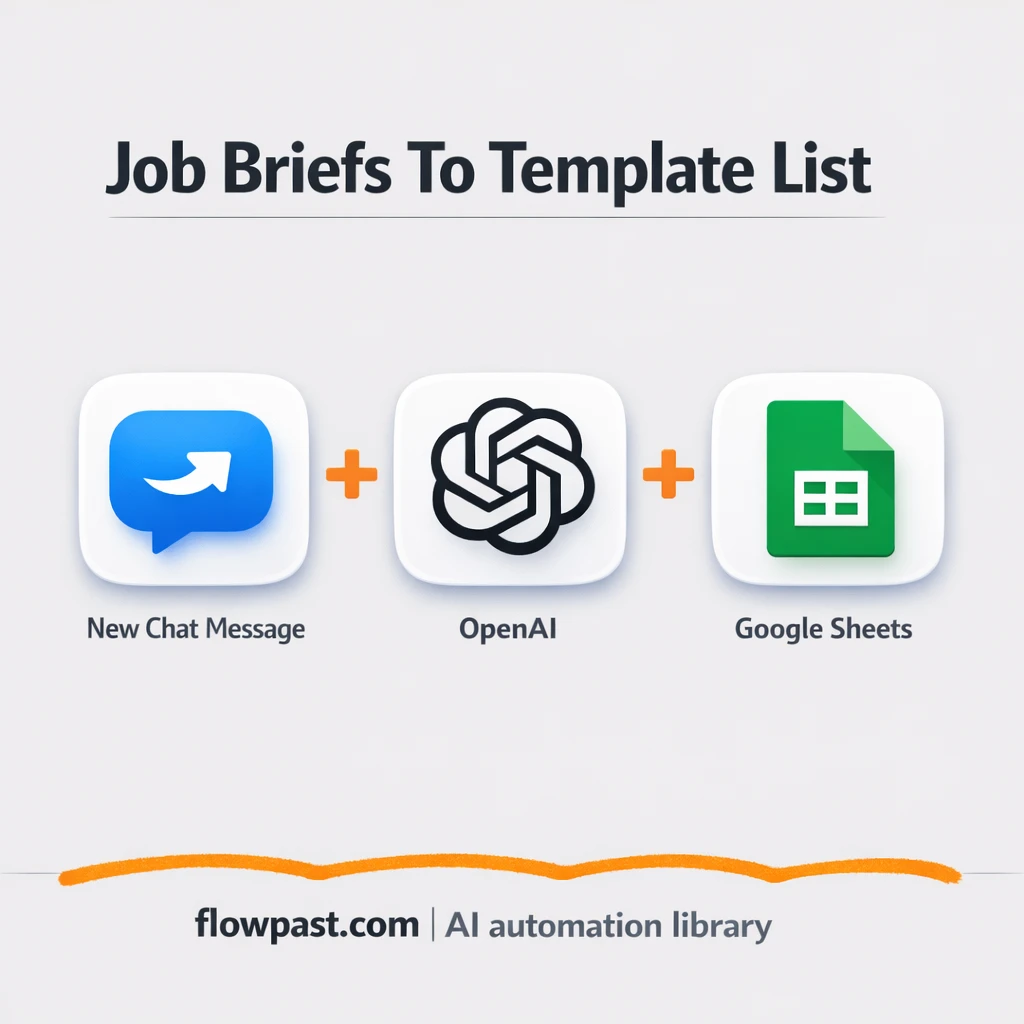 Telegram to Google Sheets, job briefs sorted fast - n8n workflow automation template