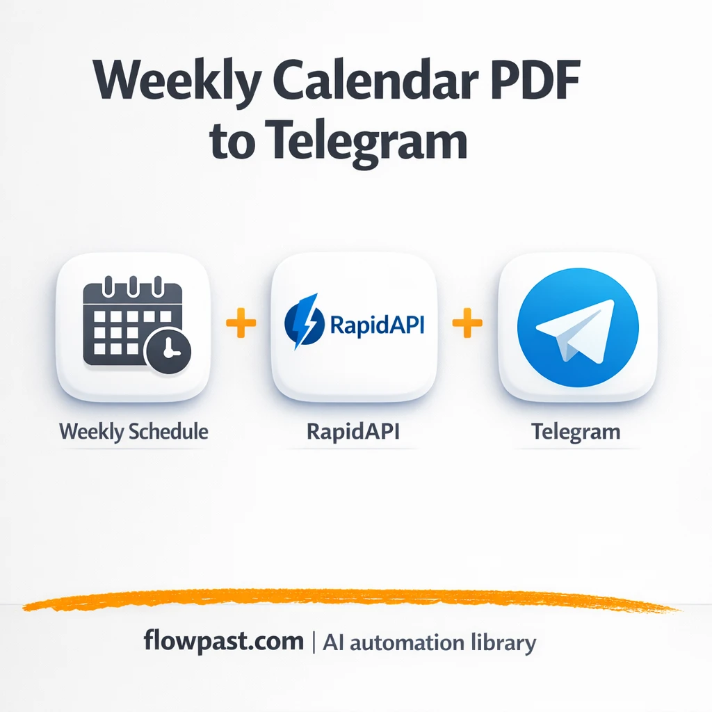 RapidAPI to Telegram, weekly macro PDFs delivered - n8n workflow automation template