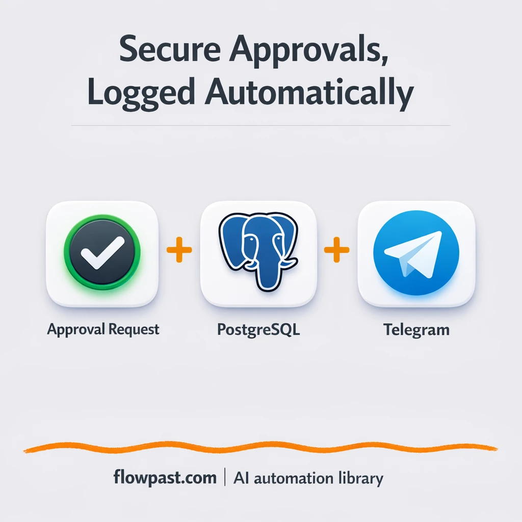 Telegram + Postgres: ticket approvals with audit logs - n8n workflow automation template