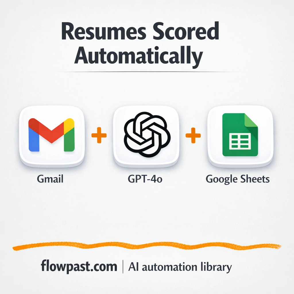 Gmail to Google Sheets, scored resumes in one view - n8n workflow automation template